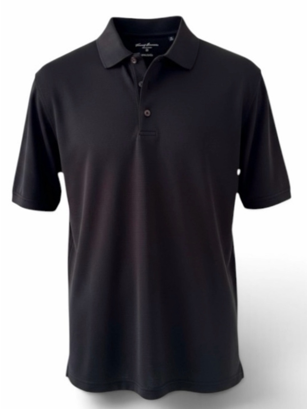Tommy Armour Black Dri-Logic Short Sleeve Polo Shirt Size Medium